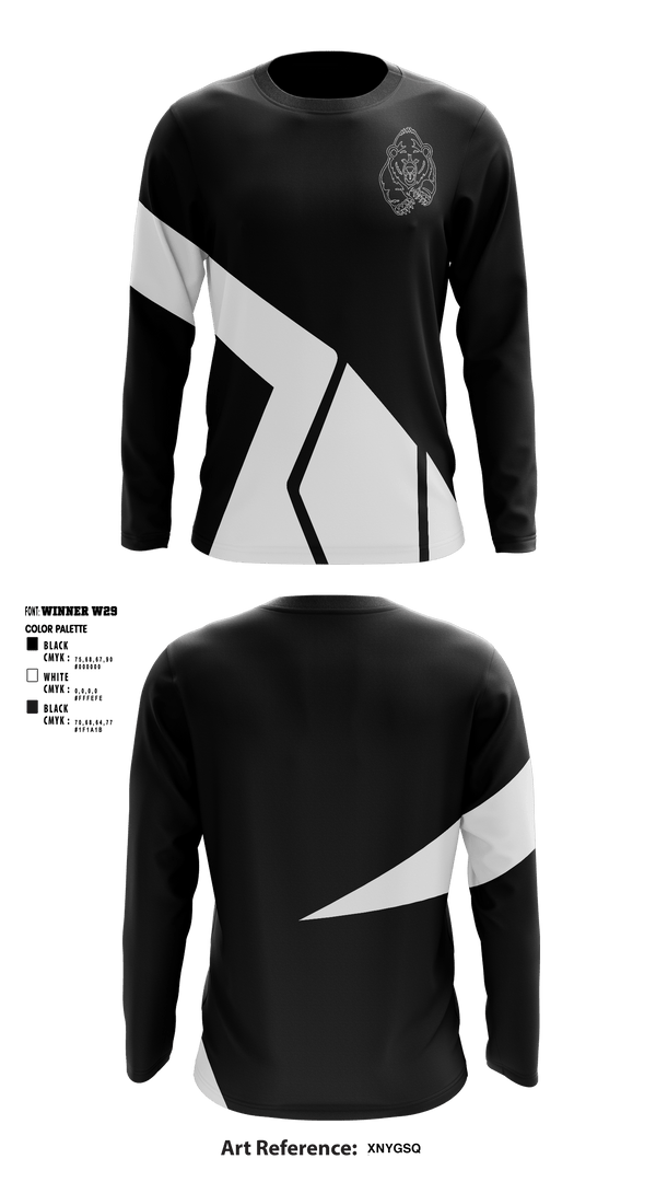 Long Sleeve Performance Shirt, Black Bears, Football, Teamtime, Team time, sublimation, custom sports apparel, team uniforms, spirit wear, spiritwear, sports uniforms, custom shirts, team store, custom team store, fundraiser sports, apparel fundraiser