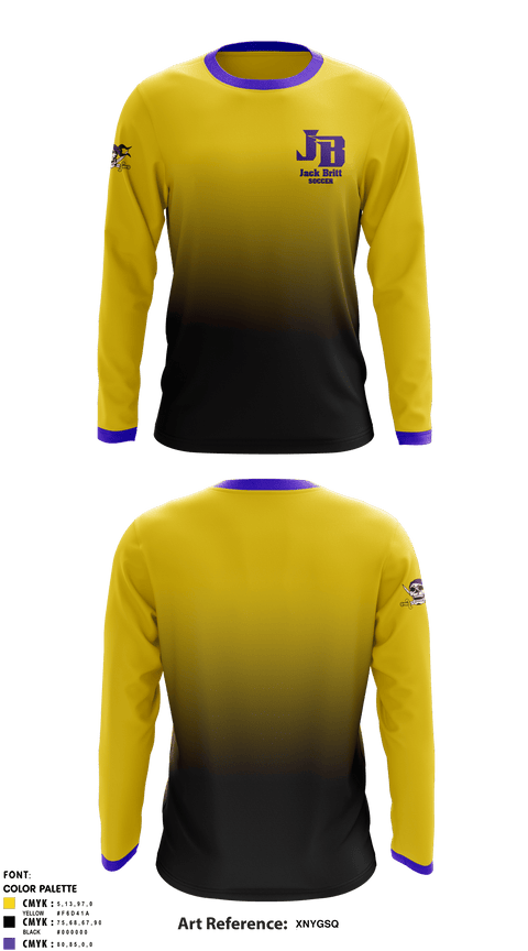 Long Sleeve Performance Shirt, Jack Britt High School Soccer, Men's Soccer, Teamtime, Team time, sublimation, custom sports apparel, team uniforms, spirit wear, spiritwear, sports uniforms, custom shirts, team store, custom team store, fundraiser sports, apparel fundraiser