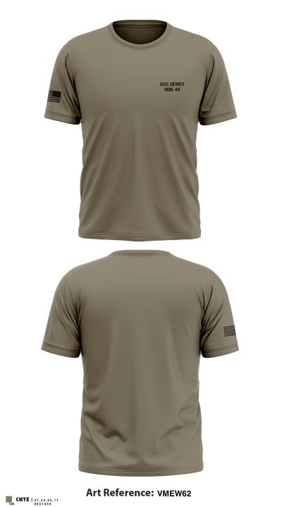 USS DEWEY DDG-45 11889769 Short Sleeve Performance Shirt - 2
