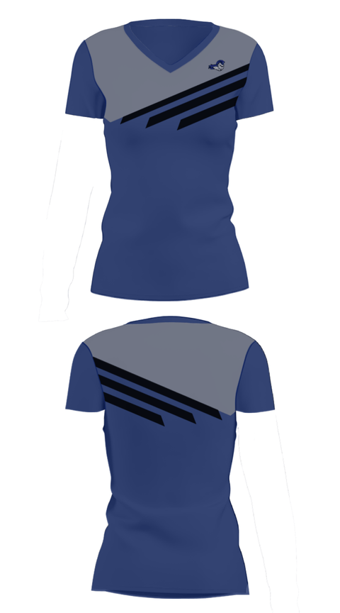 Women's Short Sleeve Vneck Shirt, Grand River Preparatory High School Bowling, Bowling, Teamtime, Team time, sublimation, custom sports apparel, team uniforms, spirit wear, spiritwear, sports uniforms, custom shirts, team store, custom team store, fundraiser sports, apparel fundraiser