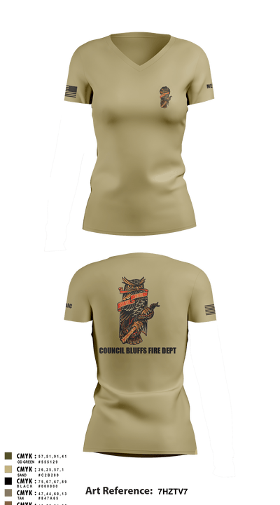 CBFD tac medics 89329509 Women's Short Sleeve V-neck Shirt - 4