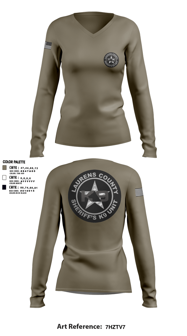 Women's Long Sleeve Vneck Shirt, , Police, Teamtime, Team time, sublimation, custom sports apparel, team uniforms, spirit wear, spiritwear, sports uniforms, custom shirts, team store, custom team store, fundraiser sports, apparel fundraiser