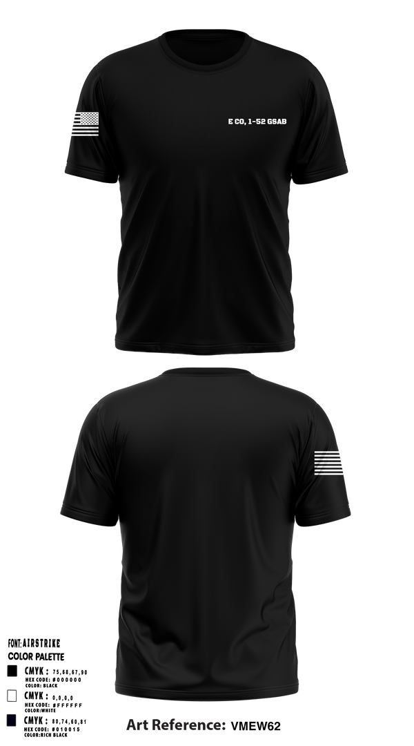 Short Sleeve Performance Shirt, E CO, 1-52 GSAB, Army, Teamtime, Team time, sublimation, custom sports apparel, team uniforms, spirit wear, spiritwear, sports uniforms, custom shirts, team store, custom team store, fundraiser sports, apparel fundraiser