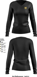 439th CEX 72519259 Women's Long Sleeve V-neck Shirt - 1