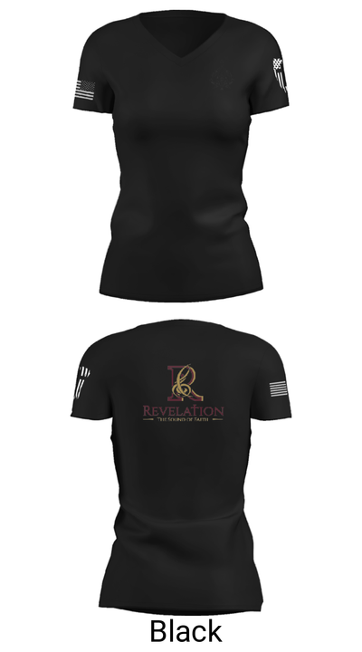 Revelations 61637990 Women's Short Sleeve V-neck Shirt - 14