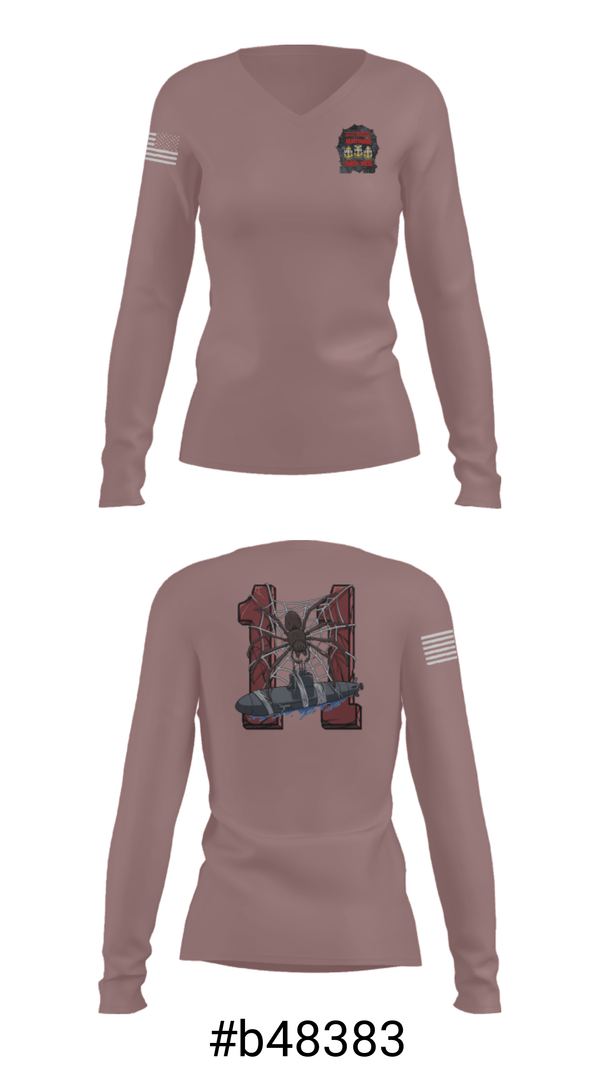 Women's Long Sleeve Vneck Shirt, , Navy, Teamtime, Team time, sublimation, custom sports apparel, team uniforms, spirit wear, spiritwear, sports uniforms, custom shirts, team store, custom team store, fundraiser sports, apparel fundraiser