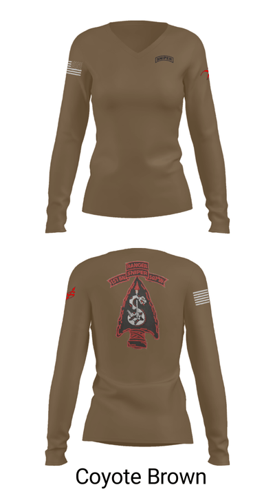 HHC snipers 6053450 Women's Long Sleeve V-neck Shirt - 38