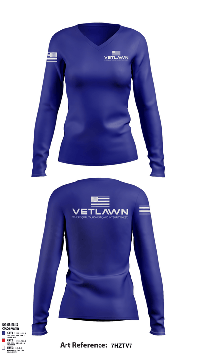 Vetlawn 83001110 Women's Long Sleeve V-neck Shirt - 3
