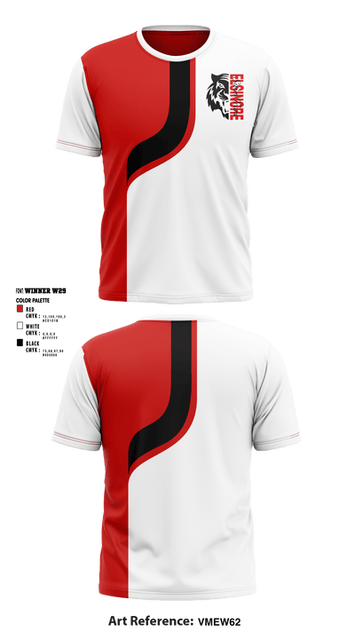 Elsinore High School Swimming 14870064 Short Sleeve Performance Shirt - 1