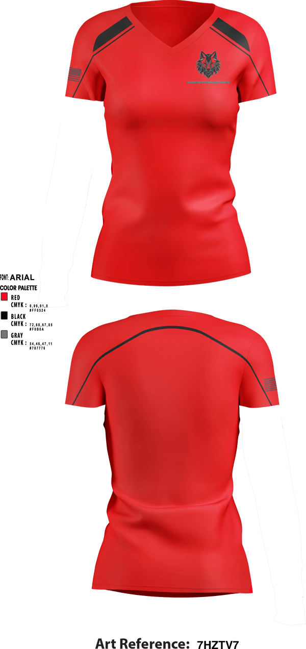 Women's Short Sleeve Vneck Shirt, Ragnarok Ordnance Works, , Teamtime, Team time, sublimation, custom sports apparel, team uniforms, spirit wear, spiritwear, sports uniforms, custom shirts, team store, custom team store, fundraiser sports, apparel fundraiser