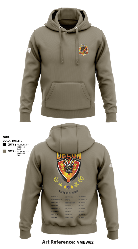 Hoodie, 272 Chemical Company Decon 1, National Guard, Teamtime, Team time, sublimation, custom sports apparel, team uniforms, spirit wear, spiritwear, sports uniforms, custom shirts, team store, custom team store, fundraiser sports, apparel fundraiser