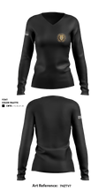 San Bernardino County Probation 68453120 Women's Long Sleeve V-neck Shirt - 2