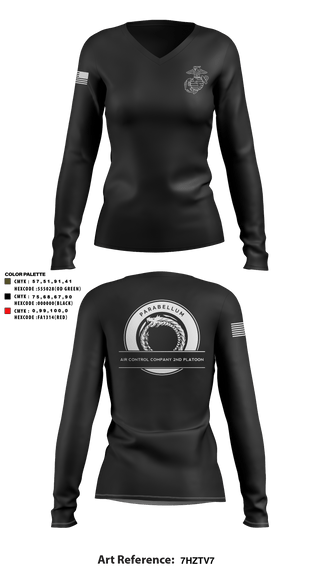 Women's Long Sleeve Vneck Shirt, , Marines, Teamtime, Team time, sublimation, custom sports apparel, team uniforms, spirit wear, spiritwear, sports uniforms, custom shirts, team store, custom team store, fundraiser sports, apparel fundraiser