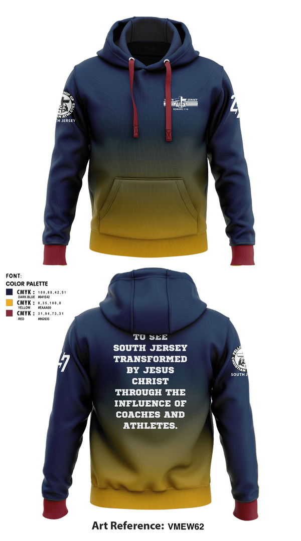 Hoodie, FCA ( Fellowship of Christian Athletes ) South Jersey, Spirit Store, Teamtime, Team time, sublimation, custom sports apparel, team uniforms, spirit wear, spiritwear, sports uniforms, custom shirts, team store, custom team store, fundraiser sports, apparel fundraiser