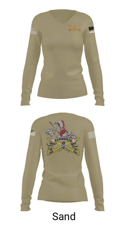 Red Horse 6104707 Women's Long Sleeve V-neck Shirt - 42