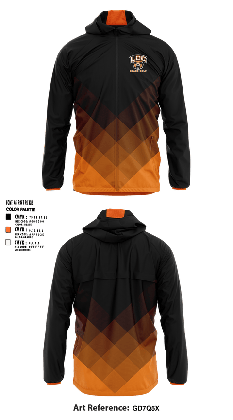 Windbreaker, Bears, Golf, Teamtime, Team time, sublimation, custom sports apparel, team uniforms, spirit wear, spiritwear, sports uniforms, custom shirts, team store, custom team store, fundraiser sports, apparel fundraiser
