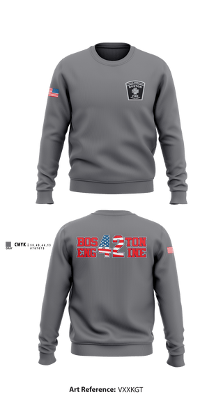 Crew Neck Sweatshirt, Boston Fire Department Engine-42, , Teamtime, Team time, sublimation, custom sports apparel, team uniforms, spirit wear, spiritwear, sports uniforms, custom shirts, team store, custom team store, fundraiser sports, apparel fundraiser