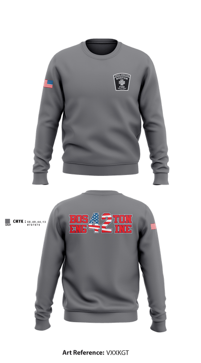 Boston Fire Department Engine-42 59280094 Crew Neck Sweatshirt - 5