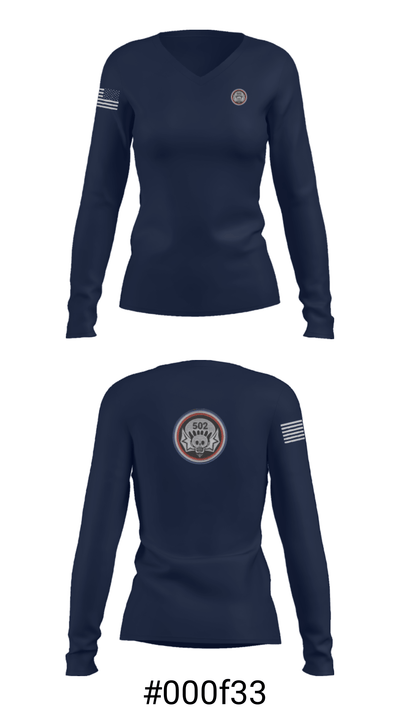 502 Widowmakers 29615097 Women's Long Sleeve V-neck Shirt - 37