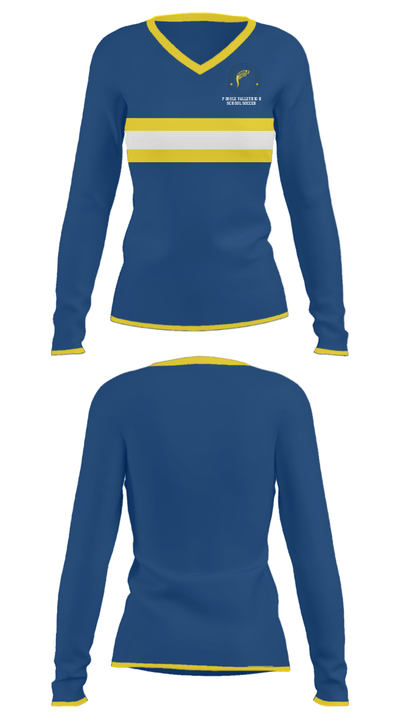 Pinole Valley High School Soccer 69380357 Women's Long Sleeve V-neck Shirt - 19