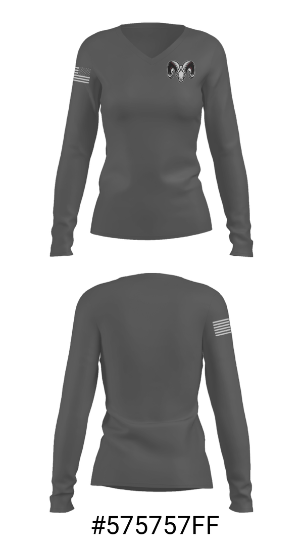 Women's Long Sleeve Vneck Shirt, Faith Academy Cross Country, Cross Country, Teamtime, Team time, sublimation, custom sports apparel, team uniforms, spirit wear, spiritwear, sports uniforms, custom shirts, team store, custom team store, fundraiser sports, apparel fundraiser