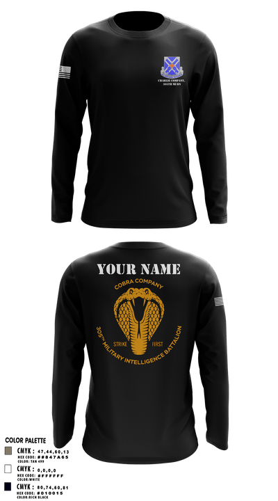 Charlie Company, 305th MI BN 76459019 Long Sleeve Performance Shirt - 3