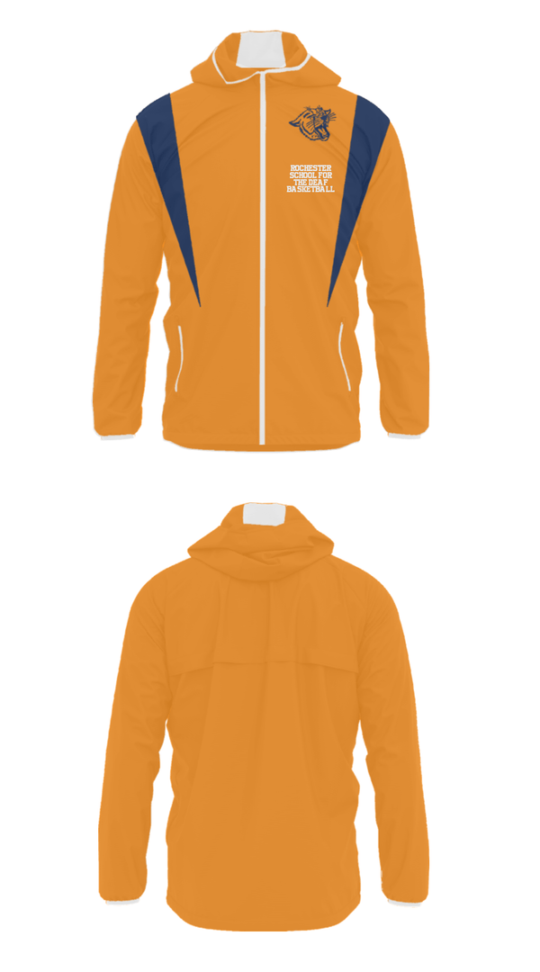 Windbreaker, Rochester School For The Deaf Basketball, Men's Basketball, Teamtime, Team time, sublimation, custom sports apparel, team uniforms, spirit wear, spiritwear, sports uniforms, custom shirts, team store, custom team store, fundraiser sports, apparel fundraiser