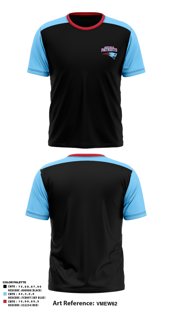 Short Sleeve Performance Shirt, Midfield Patriots, Baseball, Teamtime, Team time, sublimation, custom sports apparel, team uniforms, spirit wear, spiritwear, sports uniforms, custom shirts, team store, custom team store, fundraiser sports, apparel fundraiser