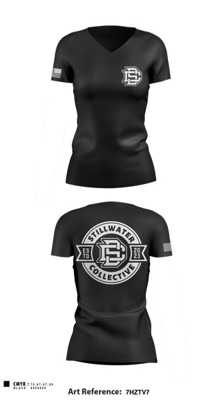 Women's Short Sleeve Vneck Shirt, Stillwater Collective, , Teamtime, Team time, sublimation, custom sports apparel, team uniforms, spirit wear, spiritwear, sports uniforms, custom shirts, team store, custom team store, fundraiser sports, apparel fundraiser