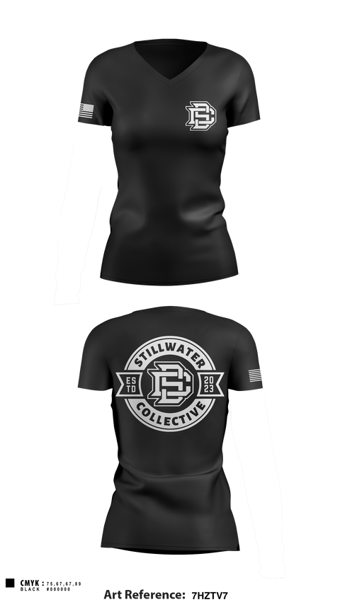 Women's Short Sleeve Vneck Shirt, Stillwater Collective, , Teamtime, Team time, sublimation, custom sports apparel, team uniforms, spirit wear, spiritwear, sports uniforms, custom shirts, team store, custom team store, fundraiser sports, apparel fundraiser