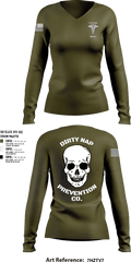 2-319th AFAR MED PLT 63035658 Women's Long Sleeve V-neck Shirt - 1