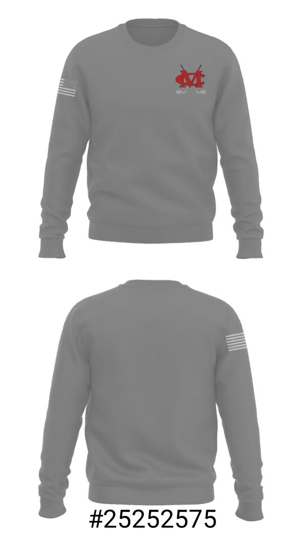 Crew Neck Sweatshirt, Madison County High School Golf, Golf, Teamtime, Team time, sublimation, custom sports apparel, team uniforms, spirit wear, spiritwear, sports uniforms, custom shirts, team store, custom team store, fundraiser sports, apparel fundraiser
