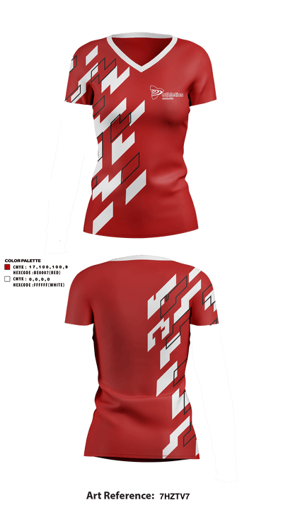 Athletics Ontario 22302380 Women's Short Sleeve V-neck Shirt - 1