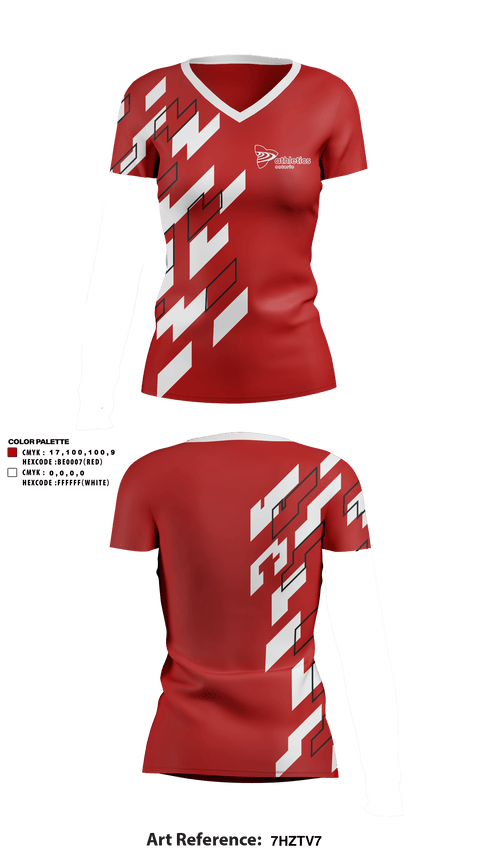 Women's Short Sleeve Vneck Shirt, Athletics Ontario, Spirit Store, Teamtime, Team time, sublimation, custom sports apparel, team uniforms, spirit wear, spiritwear, sports uniforms, custom shirts, team store, custom team store, fundraiser sports, apparel fundraiser
