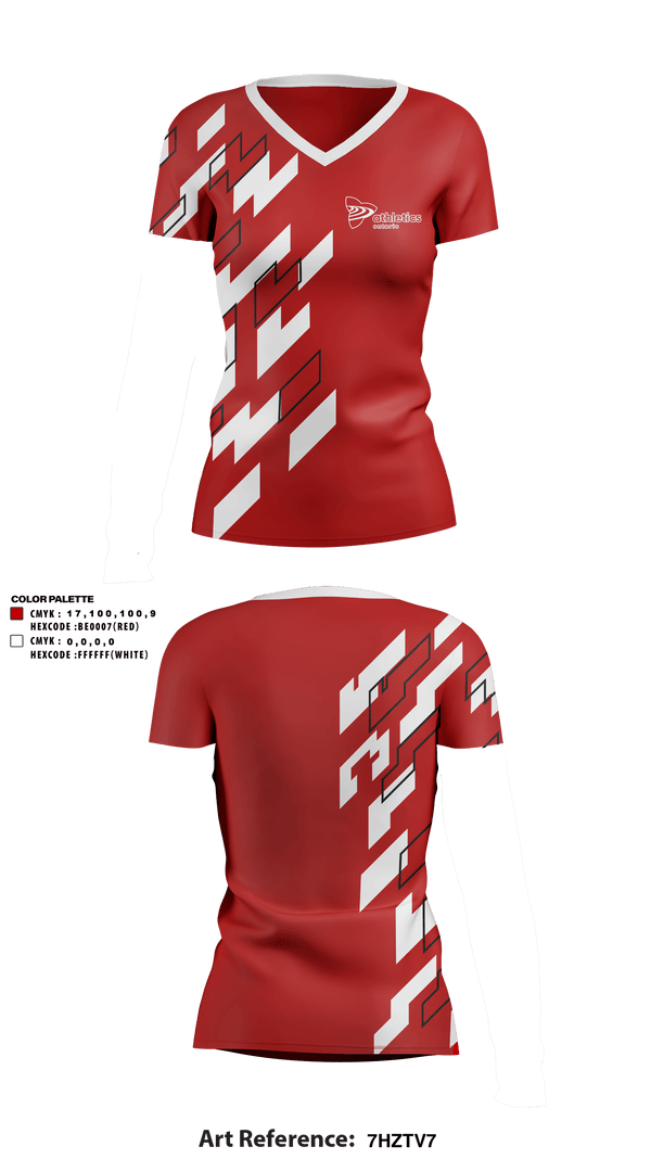 Women's Short Sleeve Vneck Shirt, Athletics Ontario, Spirit Store, Teamtime, Team time, sublimation, custom sports apparel, team uniforms, spirit wear, spiritwear, sports uniforms, custom shirts, team store, custom team store, fundraiser sports, apparel fundraiser