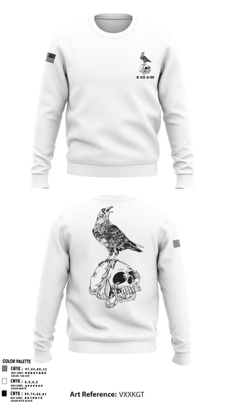 Crew Neck Sweatshirt, E CO 2-39, Army, Teamtime, Team time, sublimation, custom sports apparel, team uniforms, spirit wear, spiritwear, sports uniforms, custom shirts, team store, custom team store, fundraiser sports, apparel fundraiser