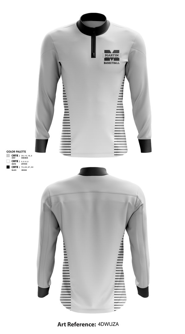 Quarter Zip Jacket, Martin County High School Women's Basketball, Women's Basketball, Teamtime, Team time, sublimation, custom sports apparel, team uniforms, spirit wear, spiritwear, sports uniforms, custom shirts, team store, custom team store, fundraiser sports, apparel fundraiser