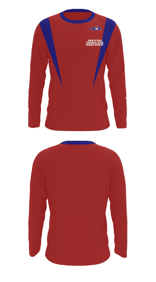Long Sleeve Performance Shirt, John Stark Regional High School Hockey, Ice Hockey, Teamtime, Team time, sublimation, custom sports apparel, team uniforms, spirit wear, spiritwear, sports uniforms, custom shirts, team store, custom team store, fundraiser sports, apparel fundraiser