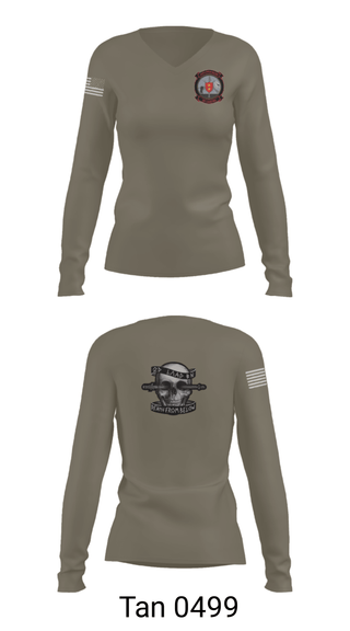 Women's Long Sleeve Vneck Shirt, , Marines, Teamtime, Team time, sublimation, custom sports apparel, team uniforms, spirit wear, spiritwear, sports uniforms, custom shirts, team store, custom team store, fundraiser sports, apparel fundraiser