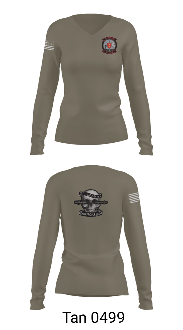 Women's Long Sleeve Vneck Shirt, , Marines, Teamtime, Team time, sublimation, custom sports apparel, team uniforms, spirit wear, spiritwear, sports uniforms, custom shirts, team store, custom team store, fundraiser sports, apparel fundraiser