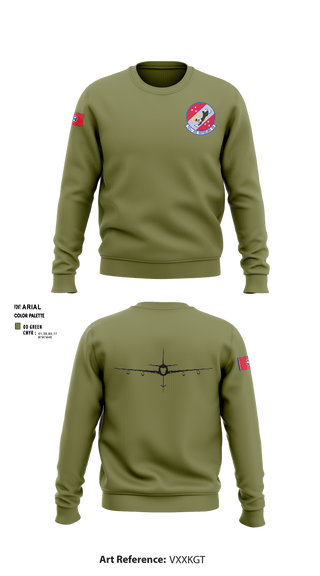 Crew Neck Sweatshirt, 151st Air Refueling Squadron, Air Force, Teamtime, Team time, sublimation, custom sports apparel, team uniforms, spirit wear, spiritwear, sports uniforms, custom shirts, team store, custom team store, fundraiser sports, apparel fundraiser