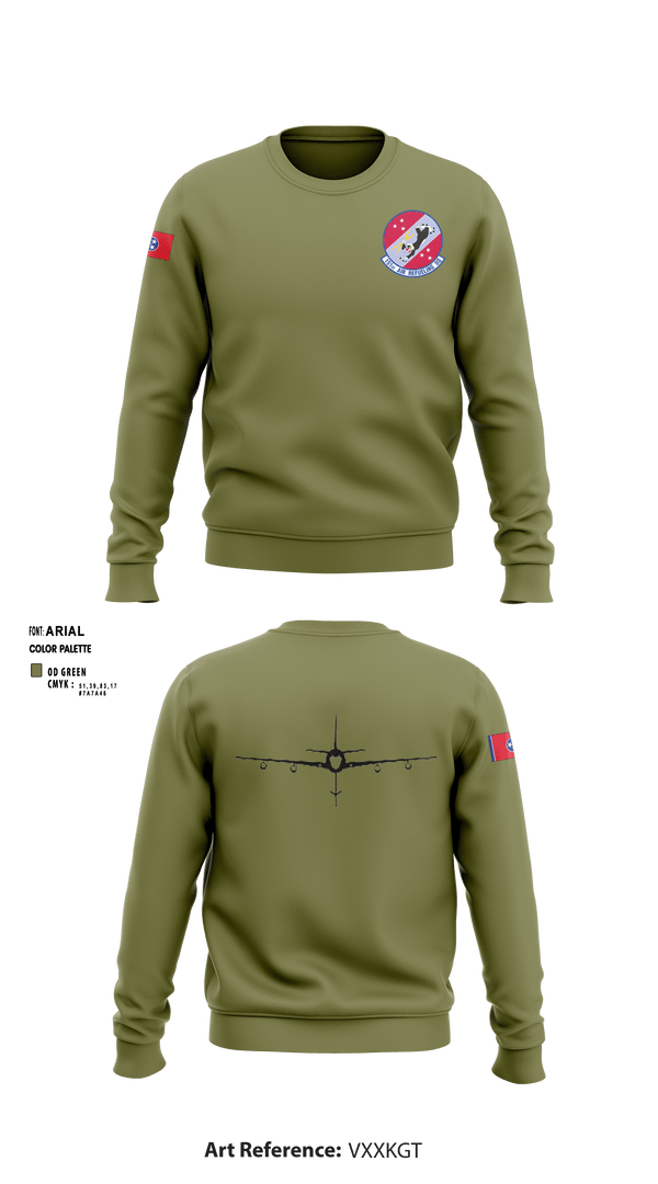 Crew Neck Sweatshirt, 151st Air Refueling Squadron, Air Force, Teamtime, Team time, sublimation, custom sports apparel, team uniforms, spirit wear, spiritwear, sports uniforms, custom shirts, team store, custom team store, fundraiser sports, apparel fundraiser