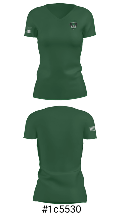 Rancho Rams 15714118 Women's Short Sleeve V-neck Shirt - 21