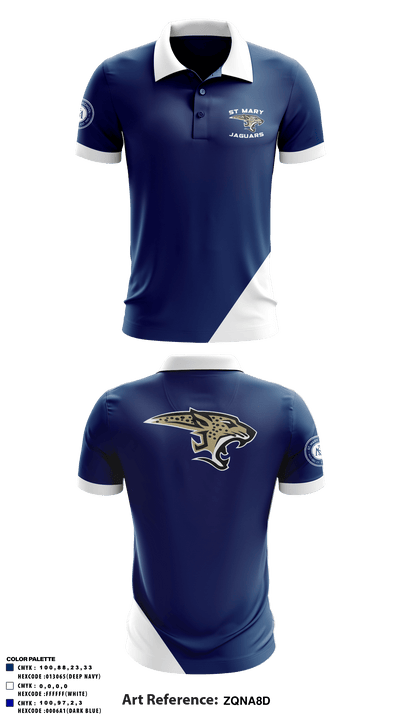 St Mary Jaguars 12049010 Short Sleeve Performance Polo - 2