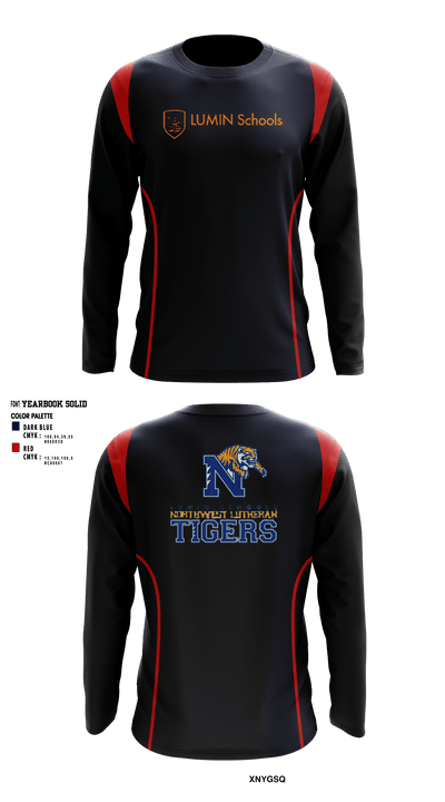 Northwest Lutheran School 18770561 Long Sleeve Performance Shirt - 1