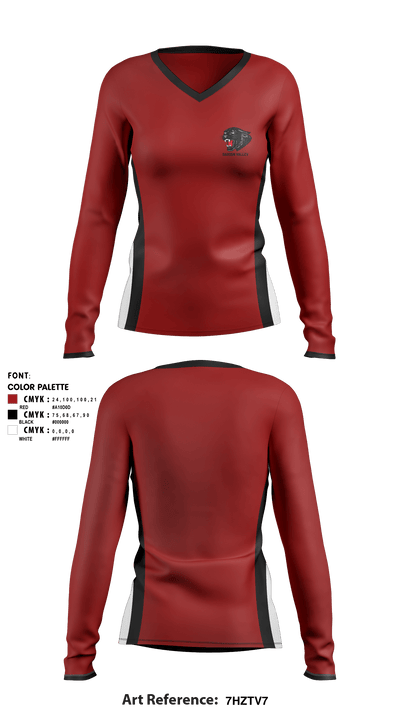 Saucon Valley Youth Sports Association 49282194 Women's Long Sleeve V-neck Shirt - 1