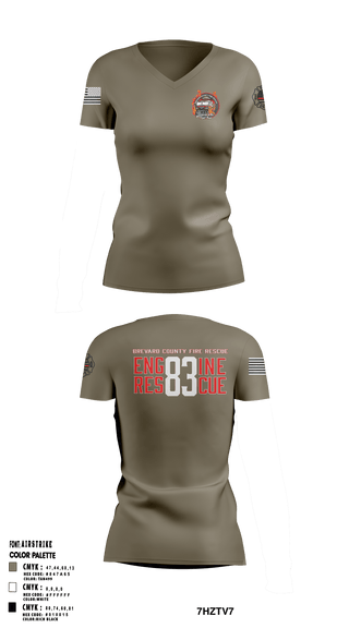 Women's Short Sleeve Vneck Shirt, , Fire Department, Teamtime, Team time, sublimation, custom sports apparel, team uniforms, spirit wear, spiritwear, sports uniforms, custom shirts, team store, custom team store, fundraiser sports, apparel fundraiser