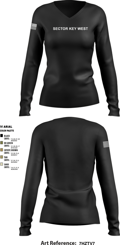 Sector Key West 74746064 Women's Long Sleeve V-neck Shirt - 1