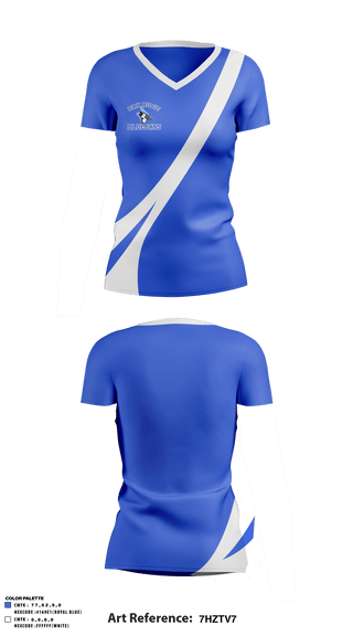 Women's Short Sleeve Vneck Shirt, Oak Ridge R-6 High School, Spirit Store, Teamtime, Team time, sublimation, custom sports apparel, team uniforms, spirit wear, spiritwear, sports uniforms, custom shirts, team store, custom team store, fundraiser sports, apparel fundraiser