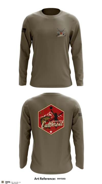 A Co. 2-211th GSAB 21328090 Long Sleeve Performance Shirt - 2